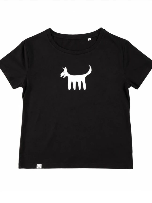 Camiseta Clásica Femenina, Negro