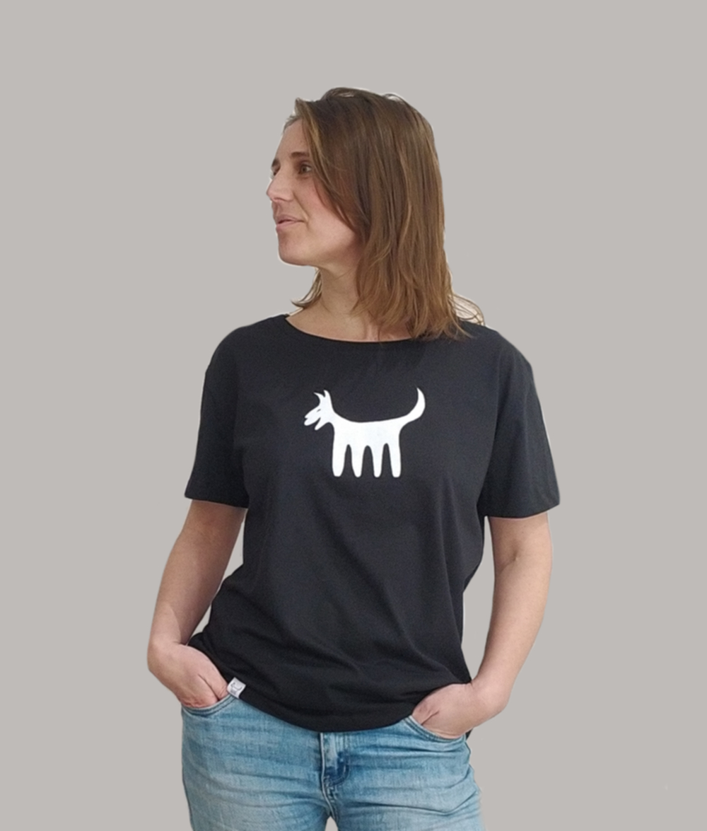 Camiseta Clásica Femenina, Negro
