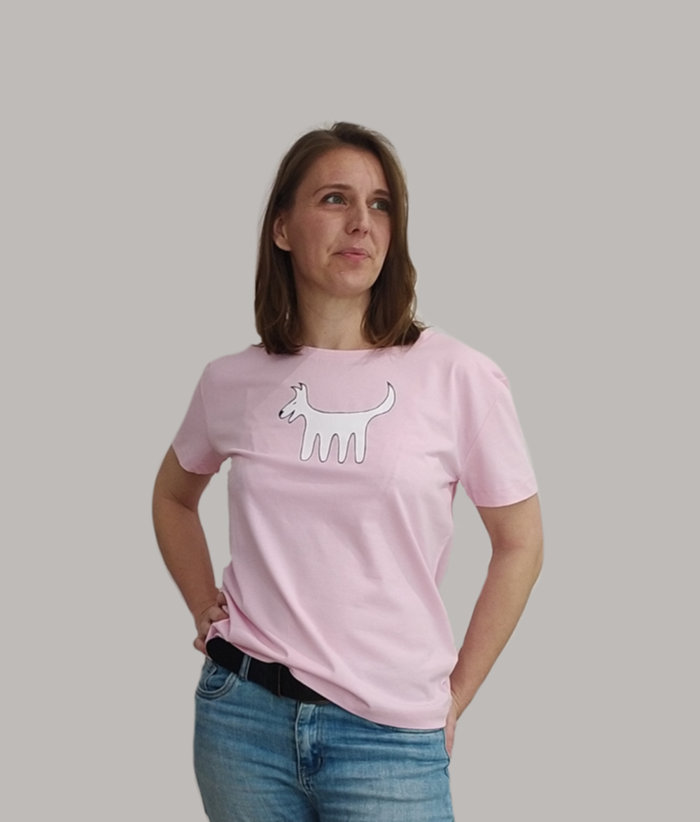 Camiseta Clásica Femenina, Cotton Pink